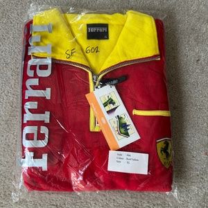 New Ferrari Red Fleece Pullover Jacket